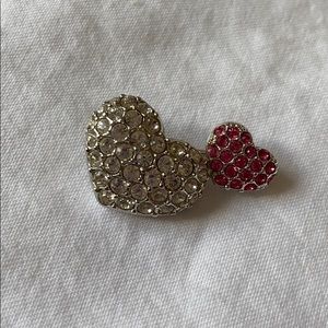 Swarovski Jewelry - Swarovski Signed Crystal Double Heart Brooch Pin Swarovski Jewelry - Swarovski Signed Crystal Double Heart Brooch Pin